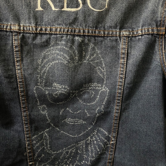Hand Painted Ruth Bader Ginsburg Denim Jacket - Picture 3 of 6
